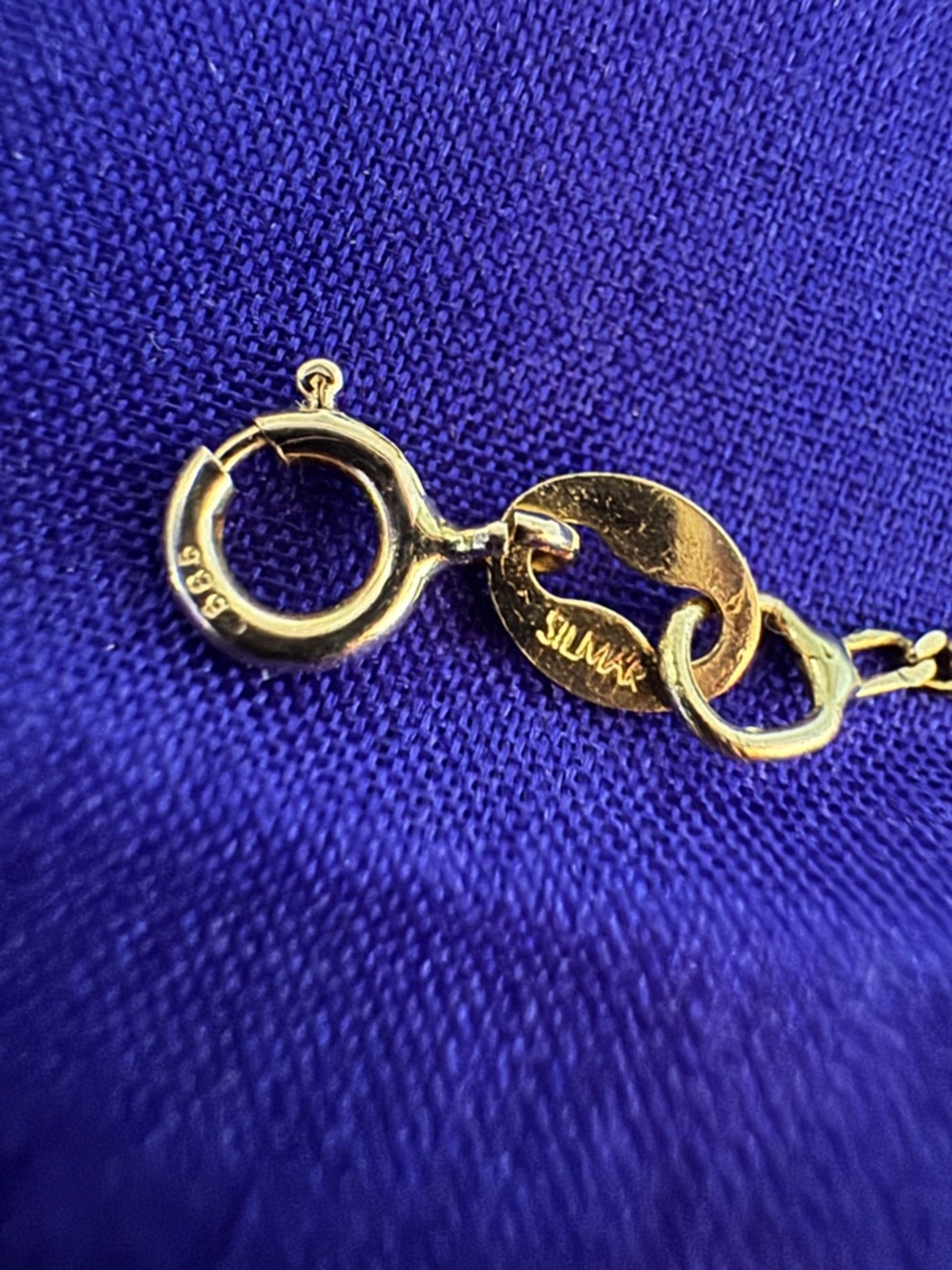 14k solid gold chain bracelet 7 in. Made in Italy - Picture 3 of 7